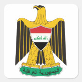iraq embleem vierkante sticker (Voorkant)