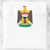 iraq embleem vierkante sticker (Tas)
