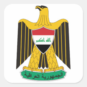 iraq embleem vierkante sticker