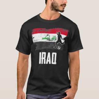Iraq Flag Jersey Iraqi Soccer Team Iraqi funny 100 T-shirt