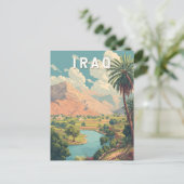 Iraq Illustration Travel Art Vintage Briefkaart (Staand voorkant)