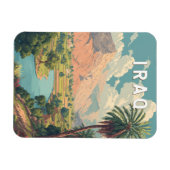 Iraq Illustration Travel Art Vintage Magneet (Horizontaal)