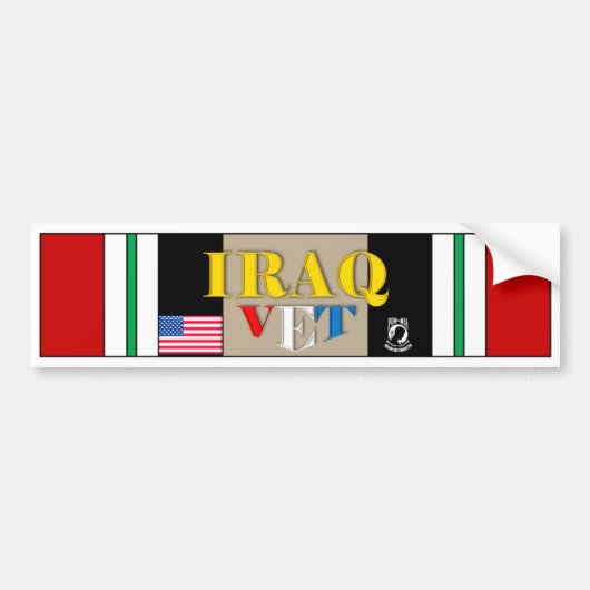 IRAQ VET BUMPERSTICKER (Voorkant)