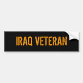 IRAQ VETERAN BUMPERSTICKER (Voorkant)