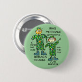 IRAQ VETS VOOR OBAMA RONDE BUTTON 5,7 CM (Voorkant /achterkant)