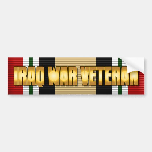 IRAQ WAR VETERAN BUMPERSTICKER (Voorkant)