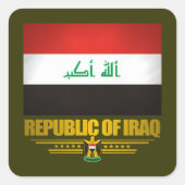 "Iraqi Pride" Vierkante Sticker (Voorkant)