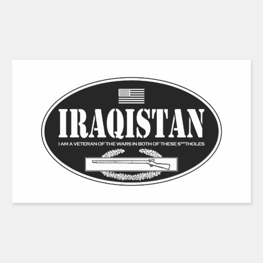 Iraqistan CIB Rechthoekige Sticker (Voorkant)