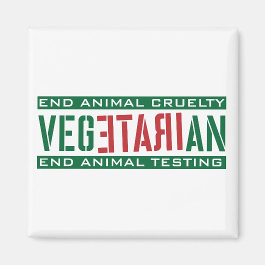 Irate Vegetarisch Magneet (Voorkant)