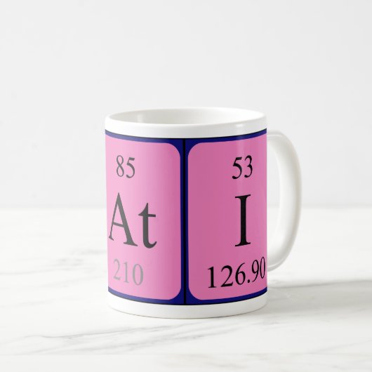 Irati periodieke tabel naam mok (Voorkant rechts)