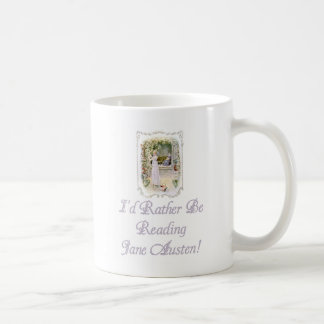 IRBR Jane Austen. Klassieke witte Mok, 2 maten Koffiemok
