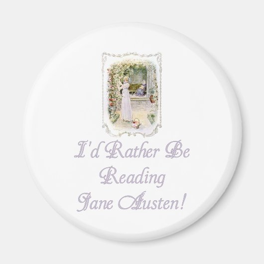 IRBR Jane Austen! Magneten, 2 vormen, 4 maten Magneet (Voorkant)