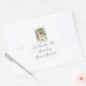 IRBR Jane Austen. Ronde tickers, 2 maten Ronde Sticker (Envelop)