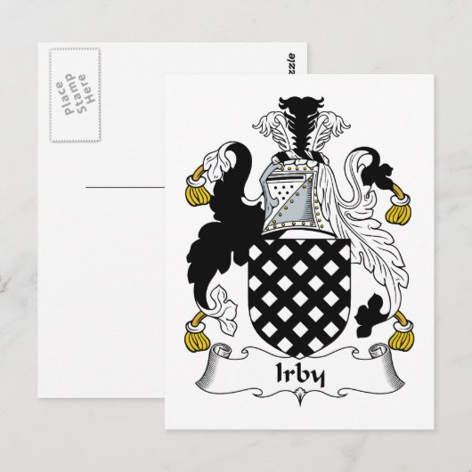 Irby Family Crest Briefkaart (Voorkant / Achterkant)