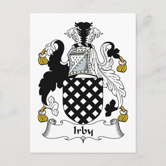 Irby Family Crest Briefkaart (Voorkant)