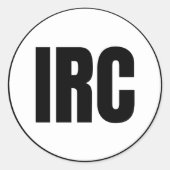 IRC - Circle Classic Round Sticker (Voorkant)