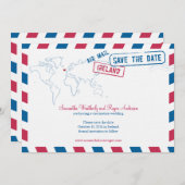 Ireland Air Mail Wedding Save the Date (Voorkant / Achterkant)