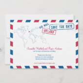 Ireland Air Mail Wedding Save the Date (Voorkant)