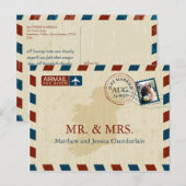 Ireland Airmail | Huwelijk Dank u Briefkaart (Voorkant / Achterkant)