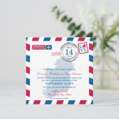 Ireland Airmail Wedding Kaart (Staand voorkant)