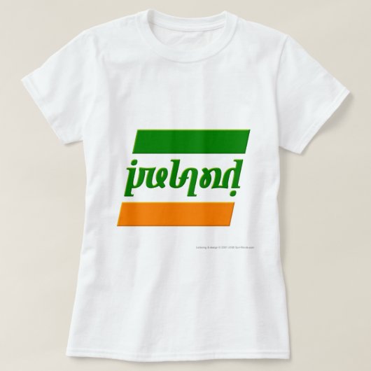 "Ireland" Ambigram T-shirt (Design voorkant)