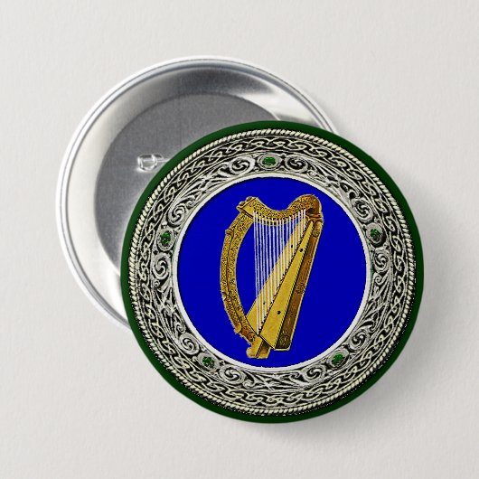 Ireland Arms Ronde Button 7,6 Cm (Voorkant /achterkant)