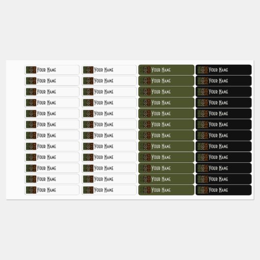 Ireland Art Deco Flag | Custom Iron-On Name Label (Vel)