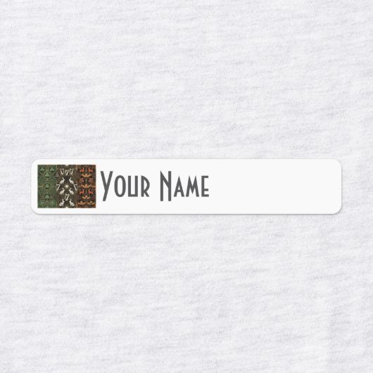 Ireland Art Deco Flag | Custom Iron-On Name Label (Design 2)