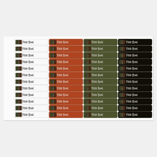 Ireland Art Deco Flag | Waterproof Name Label (Vel)