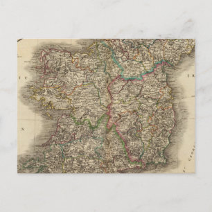 Ireland Atlas Map Briefkaart