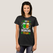 Ireland Beer Irish Drink Team Shamrock St Patri T-shirt (Voorkant volledig)