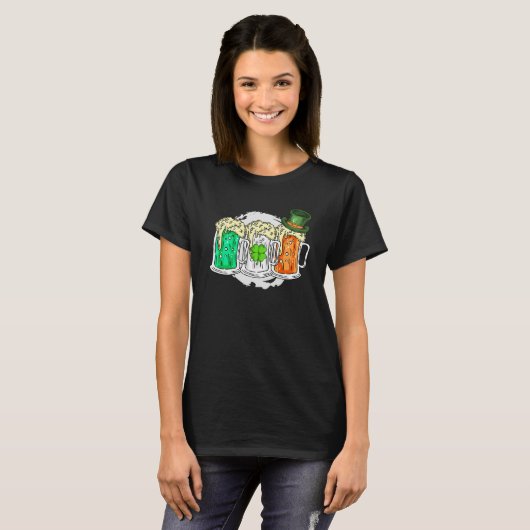 Ireland beer Irish St Patrick's Day T-shirt (Voorkant volledig)
