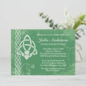 Ireland Claddagh Bridal Shower Invitation Kaart (Staand voorkant)