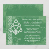 Ireland Claddagh Bridal Shower Invitation Kaart (Voorkant / Achterkant)