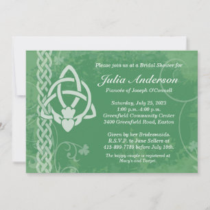 Ireland Claddagh Bridal Shower Invitation Kaart