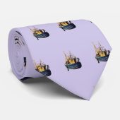 Ireland Commercial Fishing Boat with Blue Yellow Stropdas (Opgerold)