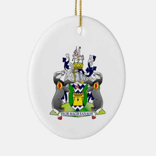 Ireland County Fermanagement Kerstversient Keramisch Ornament (Rechts)