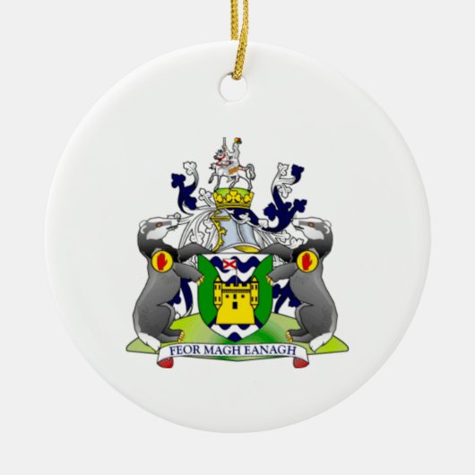 Ireland County Fermanagement Kerstversient Keramisch Ornament (Voorkant)