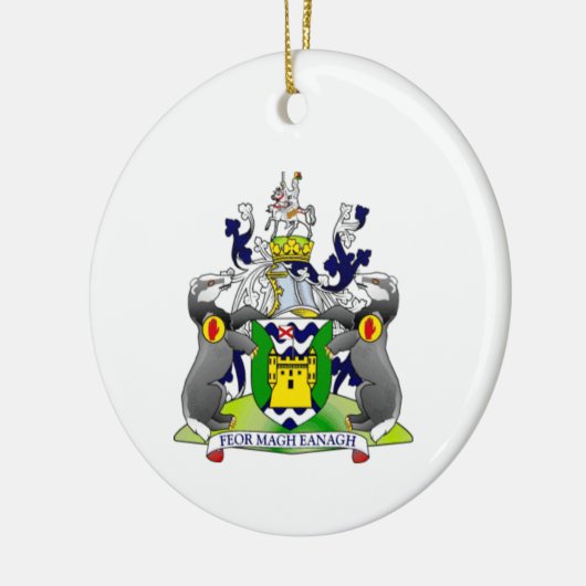 Ireland County Fermanagement Kerstversient Keramisch Ornament (Links)