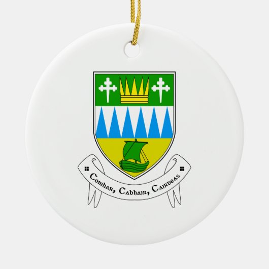 Ireland County Kerry Ceramic Kerstversiering Keramisch Ornament (Voorkant)