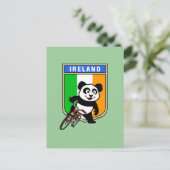 Ireland Cycling Panda Briefkaart (Staand voorkant)