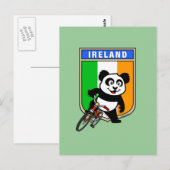 Ireland Cycling Panda Briefkaart (Voorkant / Achterkant)