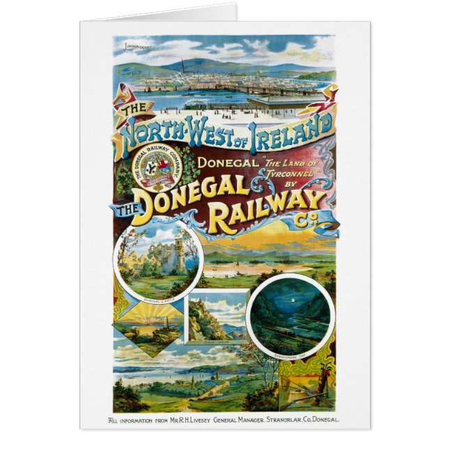 Ireland Donegal Railway Restored Vintage Poster (Voorkant)