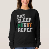 Ireland Eat Sleep Rugby Repeat Irish Pride Trui (Voorkant)