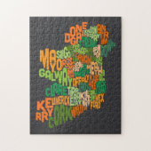 Ireland Eire County Text Map Legpuzzel (Verticaal)