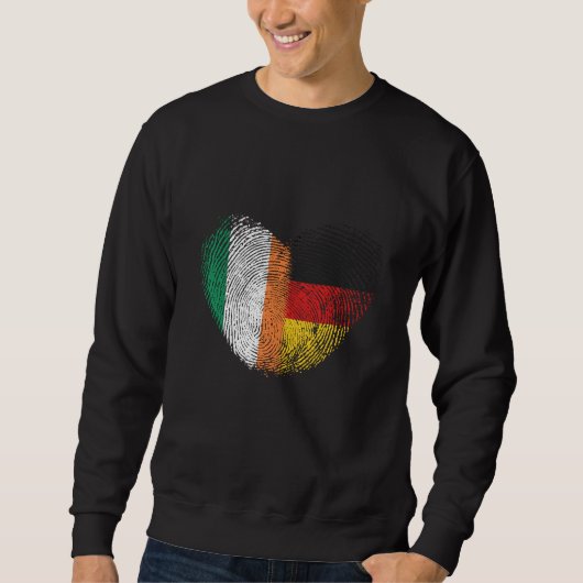 Ireland Fingerprint for Proud German-Irish Trui (Voorkant)
