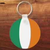 Ireland Fisheye Flag Sleutelhanger (Voorkant)