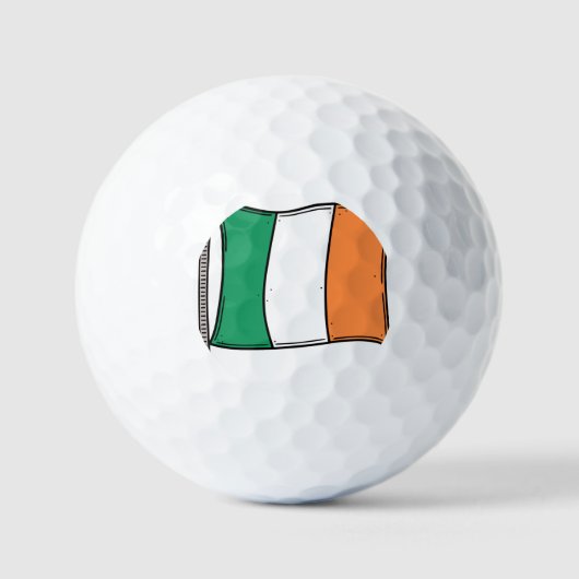 Ireland, flag, golf ball ⛳ golfballen (Voorkant)