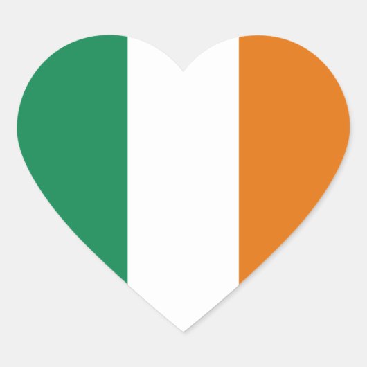 Ireland Flag Heart Sticker (Voorkant)