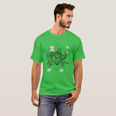 Ireland Flag Lucky Four Leaf Shamrock St Patricks T-shirt (Voorkant volledig)